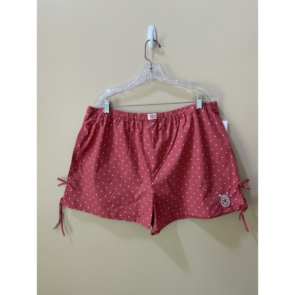 Disney Winnie the Pooh Women's Polka Dot Boxers Pajamas Shorts, Size XXL NWT